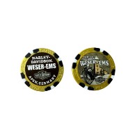 POKER CHIP CUSTOM GOLD METALLIC