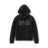 HOODIE WINGED BLING FULL ZIP
