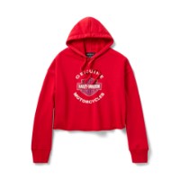 HOODIE ESSENTIAL RAW EDGE RED