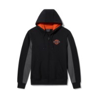HOODIE H-D ESSENTIAL ZIP SCHWARZ