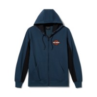 HOODIE H-D ESSENTIAL ZIP BLAU