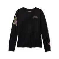 Langarmshirt Rose & Thorn Bling