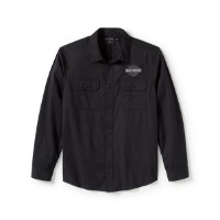 Hemd Bar & Shield Solid Black