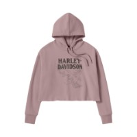 HOODIE BLING RAW EDGE LIGHT PINK