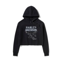 HOODIE BLING RAW EDGE BLACK