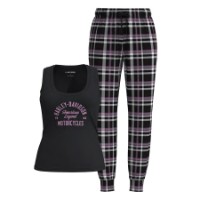 Pyjama Pant Set Plaid Lady