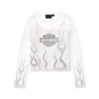 Shirt L/S Flames For Days Mesh