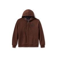 SWEATJACKE PLAID LINED ZIP braun
