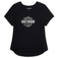T-SHIRT BEVELED B&S BLING BLACK