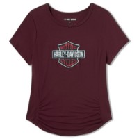 T-SHIRT BEVELED B&S BLING RED