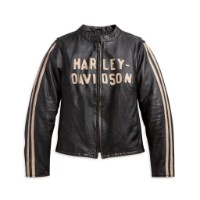 Lederjacke Black Retro Damen