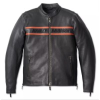Lederjacke Victory Lane II Black