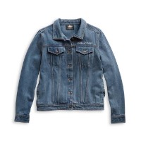 Jeansjacke Bar & Shield Logo