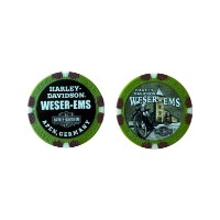 POKER CHIP CUSTOM BLACK/GREEN