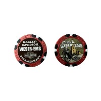 POKER CHIP CUSTOM RED METALLIC