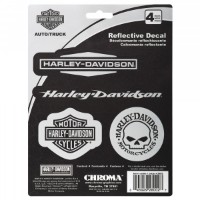 Aufkleber Set Harley-Davidson Black - Reflektierend