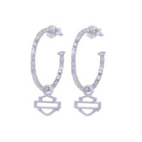 Ohrring H-D Hammered Delicate Hoop