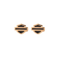 Ohrringe Gold Plated Blue Enamel