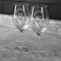 Weingläser Set Crystal Willie G Skull 