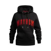 HOODIE DAMEN SCHWARZ/ROT