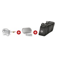 Gaskocher-Bundle: SKOTTI Booster + Boks + Harley-Davidson Satteltaschen-Kühltasche 90200991