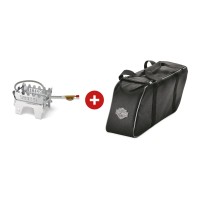 Gaskocher-Bundle: SKOTTI Booster + Harley-Davidson Satteltaschen-Kühltasche 90200991