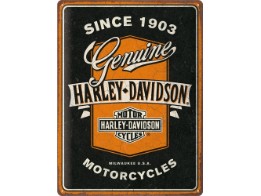 Blechschild H-D Genuine MC Ribbon