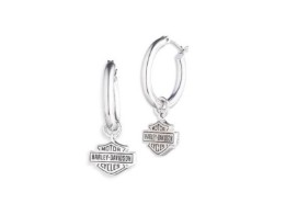 Modeschmuck Ohrringe B&S Wordmark Logo Drop