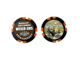 POKER CHIP CUSTOM BLACK/ORANGE