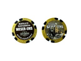 POKER CHIP CUSTOM GOLD METALLIC