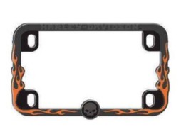 KENNZEICHENHALTER SKULL FLAMES