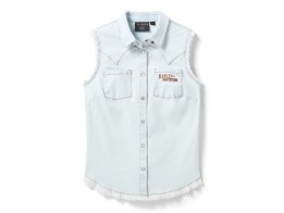 Jeansbluse Vintage Fringe