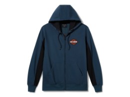 HOODIE H-D ESSENTIAL ZIP BLAU