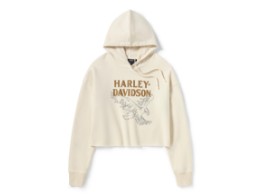 HOODIE BLING RAW EDGE WEIß