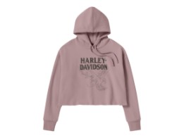 HOODIE BLING RAW EDGE LIGHT PINK