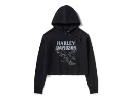 HOODIE BLING RAW EDGE BLACK