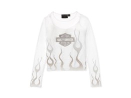 Shirt L/S Flames For Days Mesh 