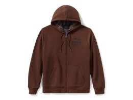 SWEATJACKE PLAID LINED ZIP braun