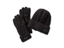 Mütze & Handschuhe Set Laced Up Black 