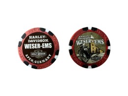 POKER CHIP CUSTOM RED METALLIC