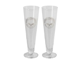 Glas Set H-D Willie G Skull Pilsener