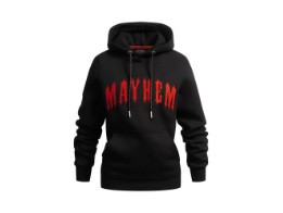 HOODIE DAMEN SCHWARZ/ROT
