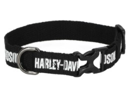 HUNDHALSBAND NYLON H-D TEXT BLACK