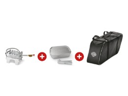 Gaskocher-Bundle: SKOTTI Booster + Boks + Harley-Davidson Satteltaschen-Kühltasche 90200991