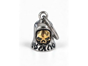 Glocke - Skull Flames Gold