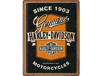 Blechschild H-D Genuine MC Ribbon