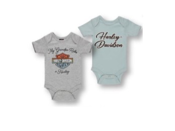 BABY BODY MY GRANDPA RIDES A HARLEY - 2er Set