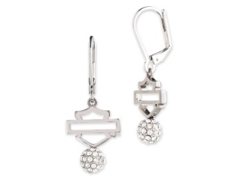 OHRRINGE B&S PAVE FIREBALL DROP