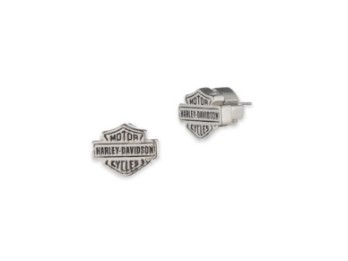 Modeschmuck Ohrstecker H-D Bar & Shield 