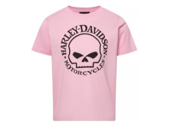 T-SHIRT WG SKULL KIDS PINK